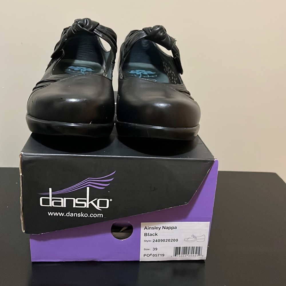 Dansko black leather Mary Jane style shoe